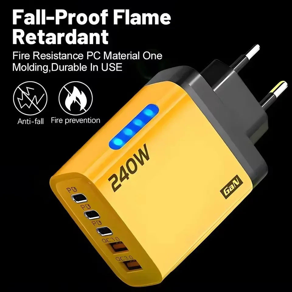 Carregador GaN 240W 5 em 1