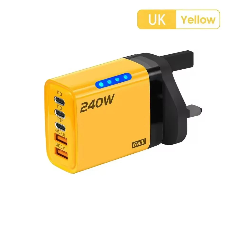 Carregador GaN 240W 5 em 1