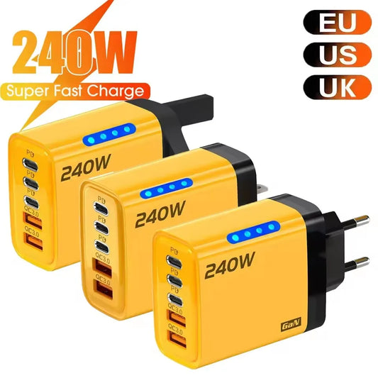 Carregador GaN 240W 5 em 1