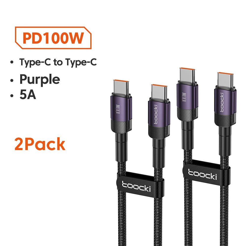 Cabo USB-C 100W | Carga Rápida PD 3.0