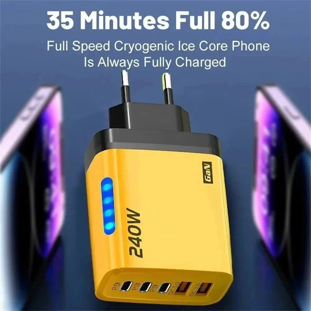 Carregador GaN 240W 5 em 1