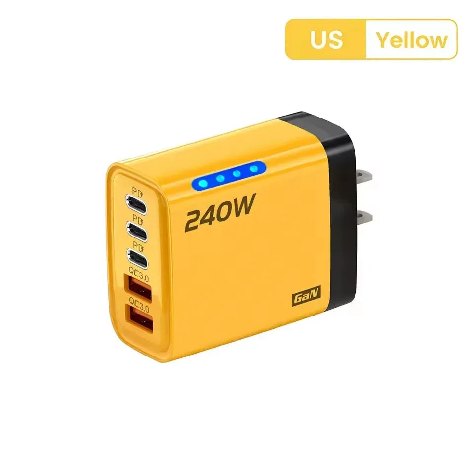 Carregador GaN 240W 5 em 1