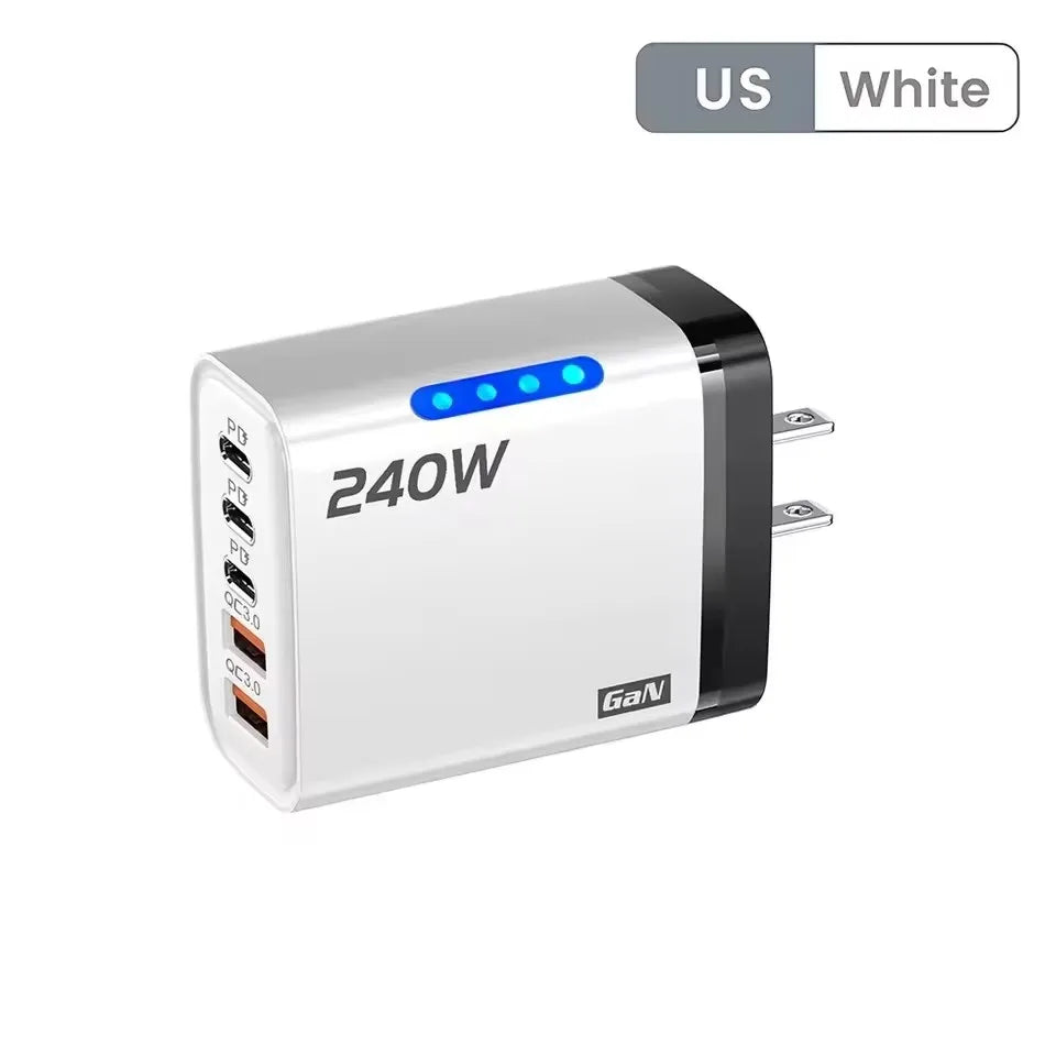Carregador GaN 240W 5 em 1