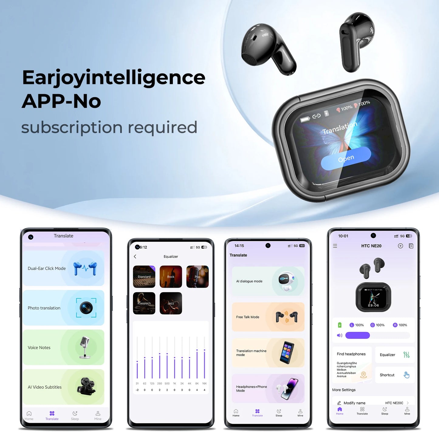 Fone Inteligente com Tradução IA