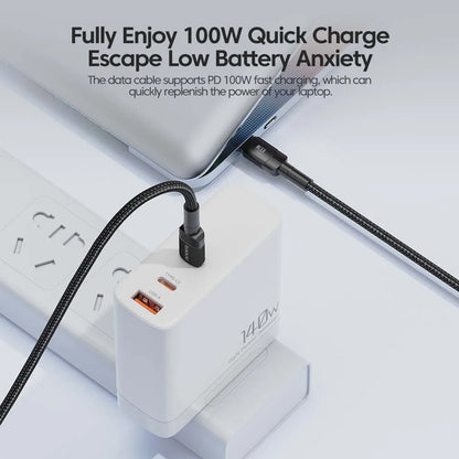 Cabo USB-C 100W | Carga Rápida PD 3.0