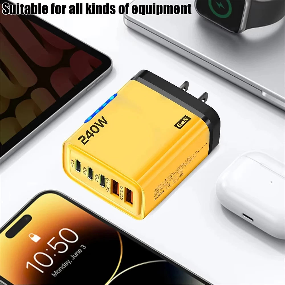 Carregador GaN 240W 5 em 1