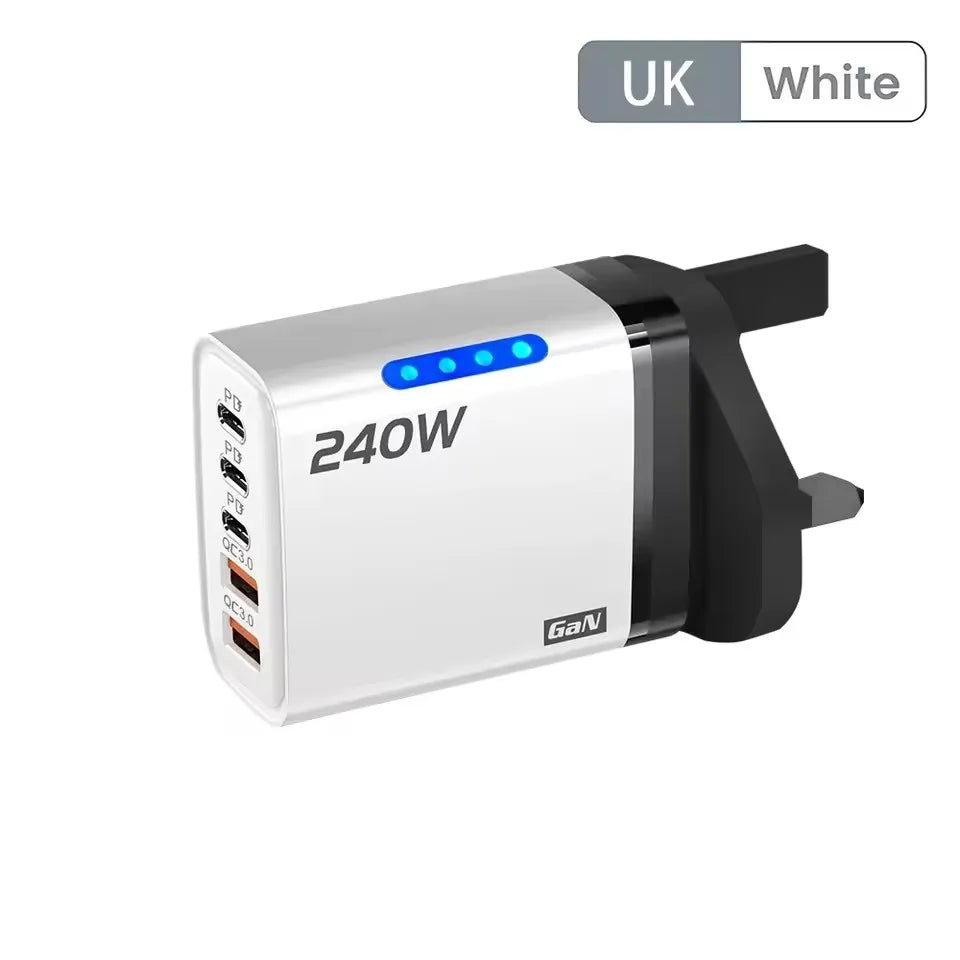 Carregador GaN 240W 5 em 1